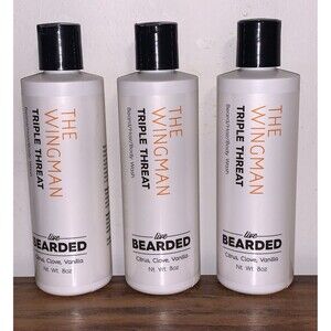 3x Live Bearded Beard/Hair/Body Wash-The Wingman Triple Threat 8oz, Discontinued
